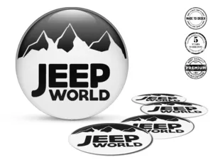 Jeep Badge Marchio Ruota Stile Resina Cupola